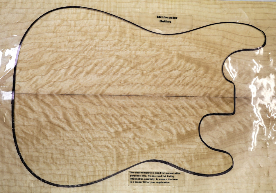 Maple Quilt Guitar set, 0.25" thick (Great Figure) - Stock# 6-4358
