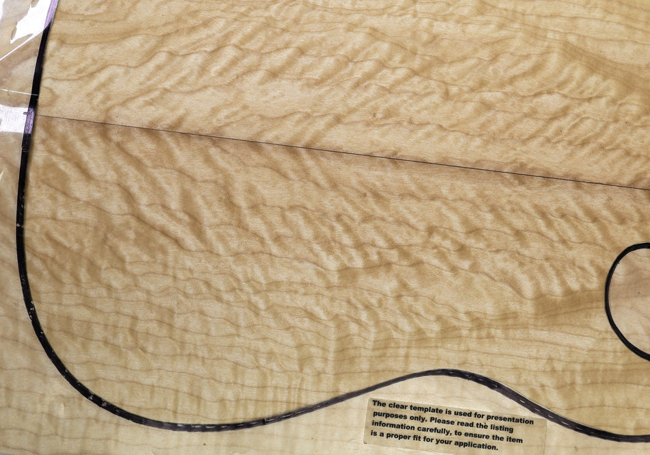 Maple Quilt Guitar set, 0.25" thick (Great Figure) - Stock# 6-4358