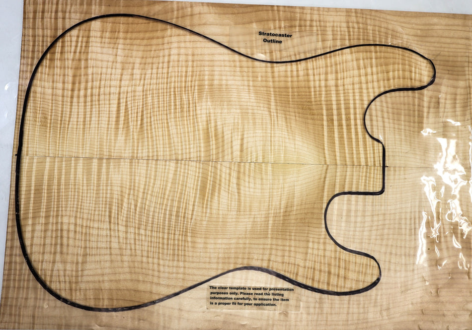 Maple Flame Guitar set, 0.25" thick (GREAT FIGURE +3★) - Stock# 6-4360