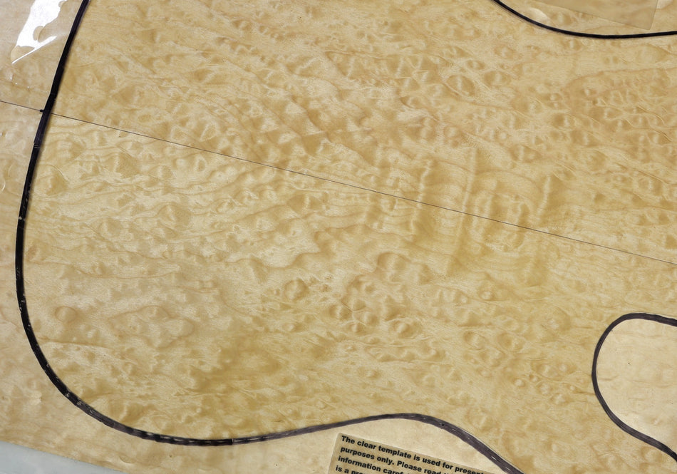 Maple Quilt Guitar set, 0.25" thick - Stock# 6-4371