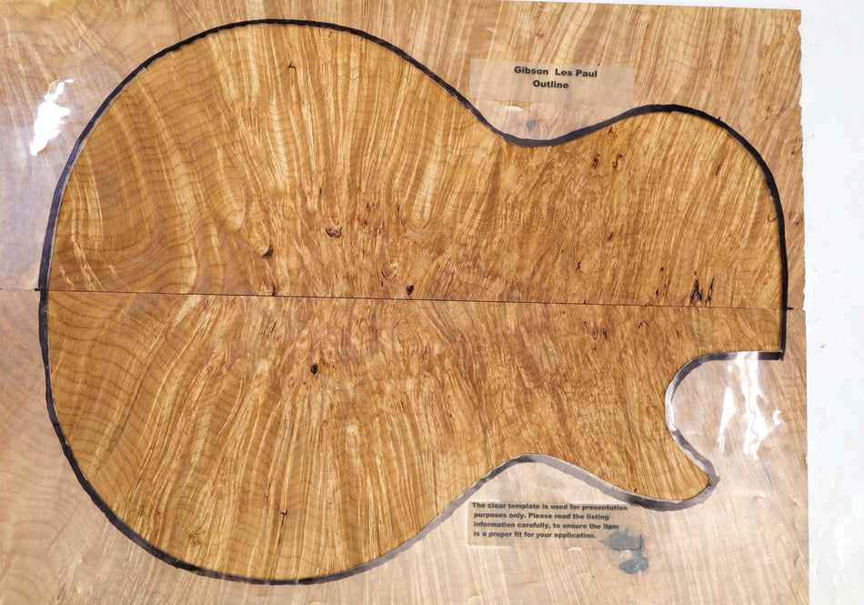 Maple Burl Guitar set, 0.26" thick (GREAT FIGURE) - Stock# 6-4375