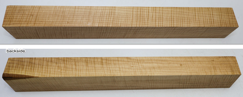 Maple Flame Spindle Square 2.28" x 22" long (HIGH FIGURE) - Stock# 6-4385