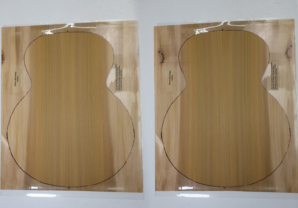 Red Cedar Jumbo, 2 Guitar Sets 0.14" thick (Factory) - Stock# 6-4388