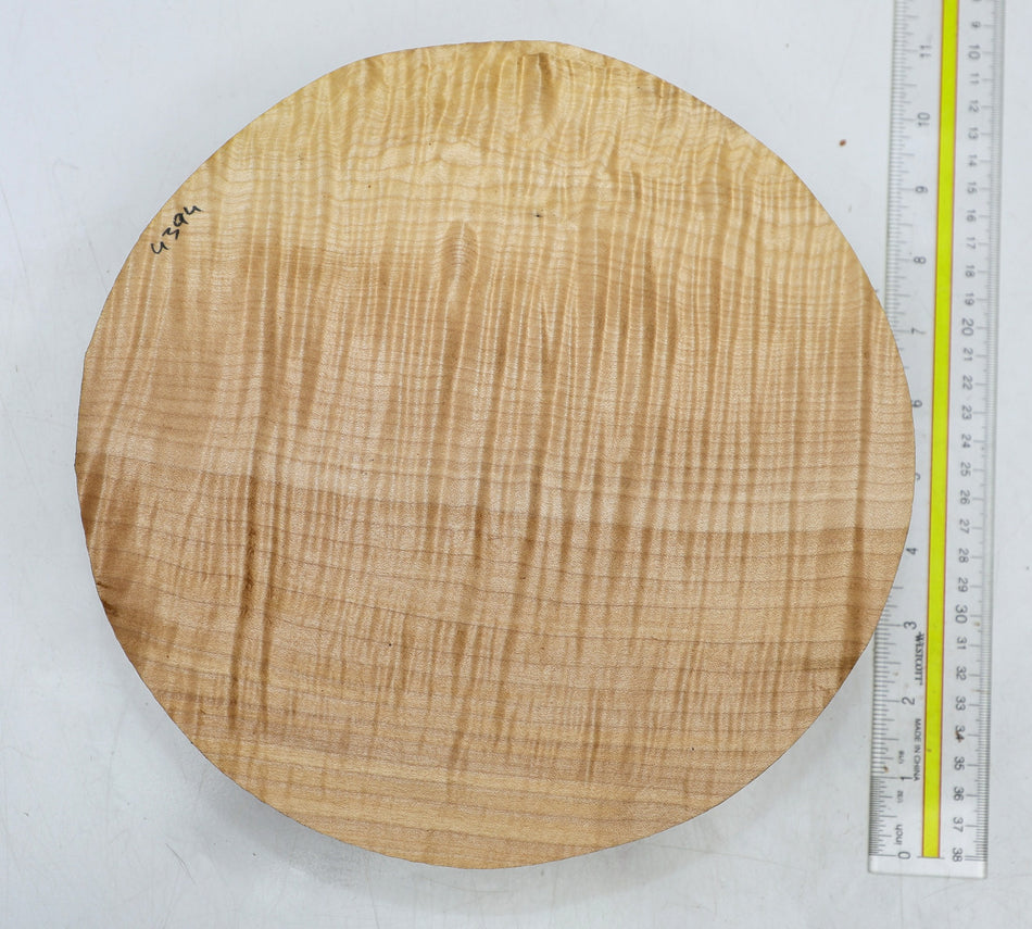 Maple Flame Round 10" diameter x 2.3" (HIGH FIGURE) - Stock# 6-4395