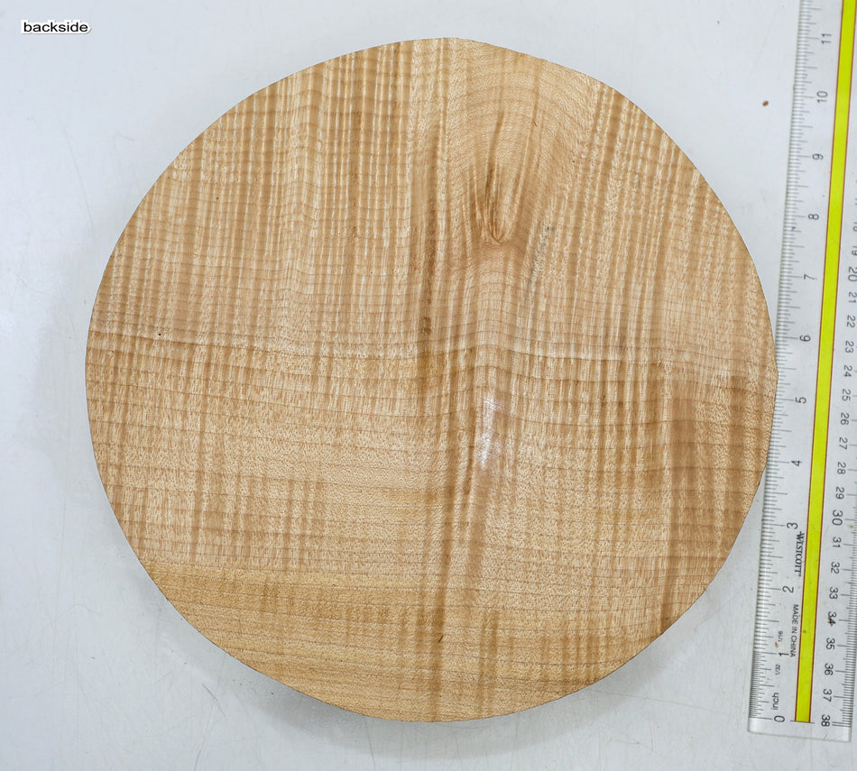 Maple Flame Round 10" diameter x 2.3" (HIGH FIGURE) - Stock# 6-4395