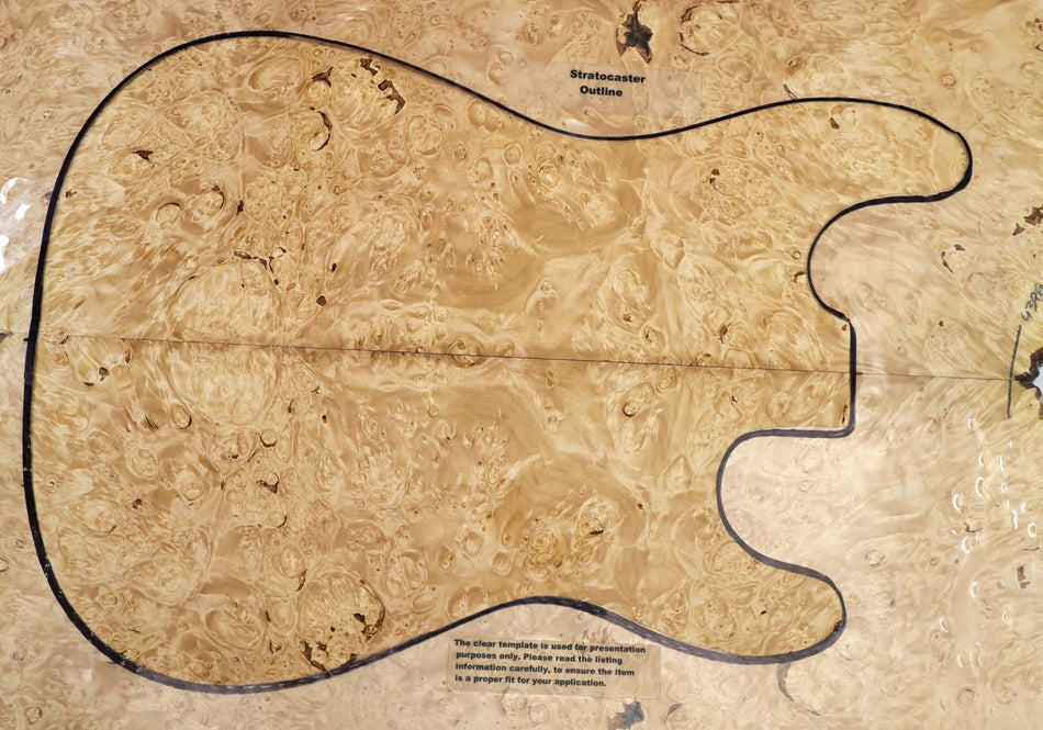 Maple Burl Guitar set, 0.31" thick (HIGH FIGURE) - Stock# 6-4396