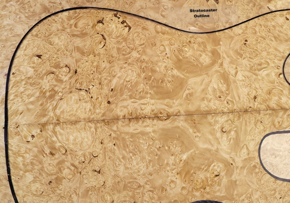 Maple Burl Guitar set, 0.31" thick (HIGH FIGURE) - Stock# 6-4396