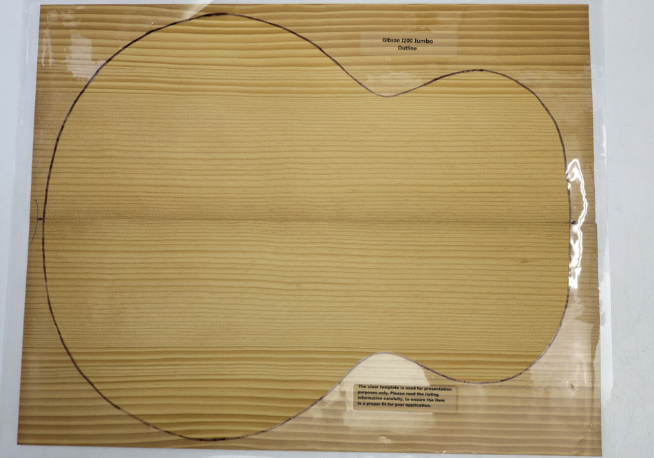 Torrefied Sitka Spruce Jumbo Guitar Set, 0.195" thick (+Factory) - Stock# 6-4422