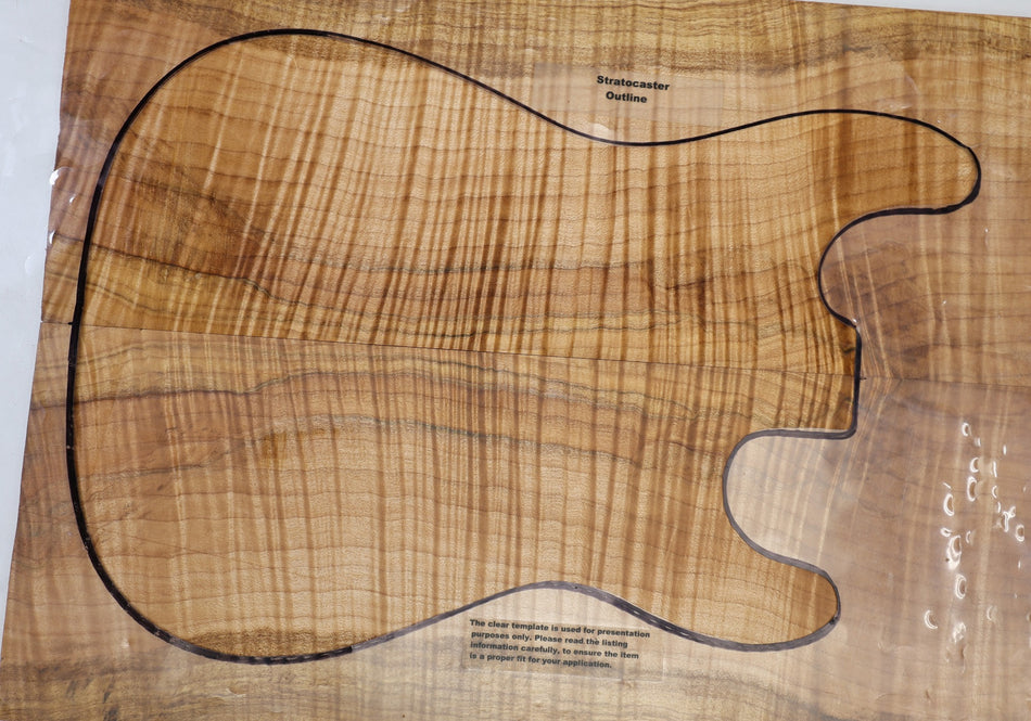 Spalted Maple Flame Guitar set, 0.32" thick (Great Figure) - Stock# 6-4434