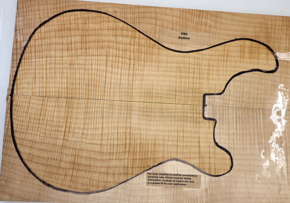 Maple Flame Guitar set, 0.82" thick (GREAT FIGURE +3★) - Stock# 6-4435