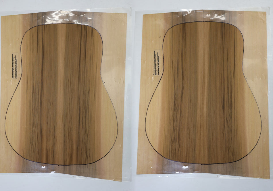 Red Cedar Dreadnought, 2 Guitar Sets 0.15" thick (+Factory) - Stock# 6-4436