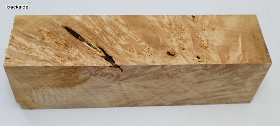 Maple Burl Spindle Square 2.8" x 10" long - Stock# 6-4440