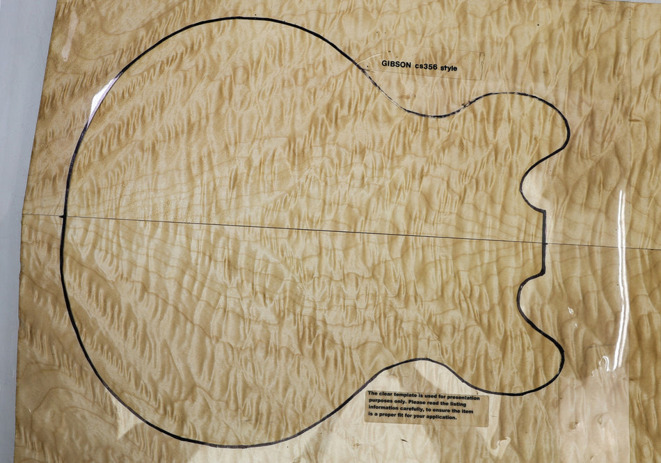 Maple Quilt Small Archtop set, 1" thick (HIGH FIGURE) - Stock# 6-4447