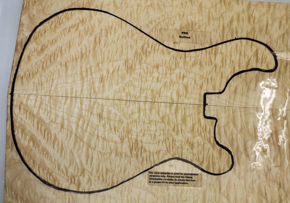 Maple Quilt Small Archtop set, 1" thick (HIGH FIGURE) - Stock# 6-4447