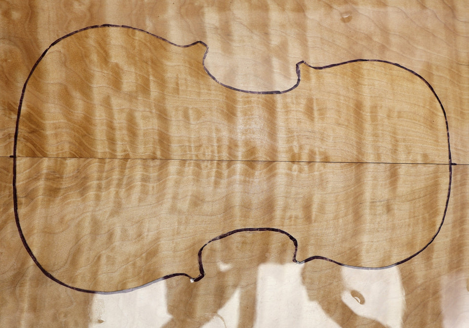 Maple Quilt Mandolin / Violin set, 1" thick - Stock# 6-4448