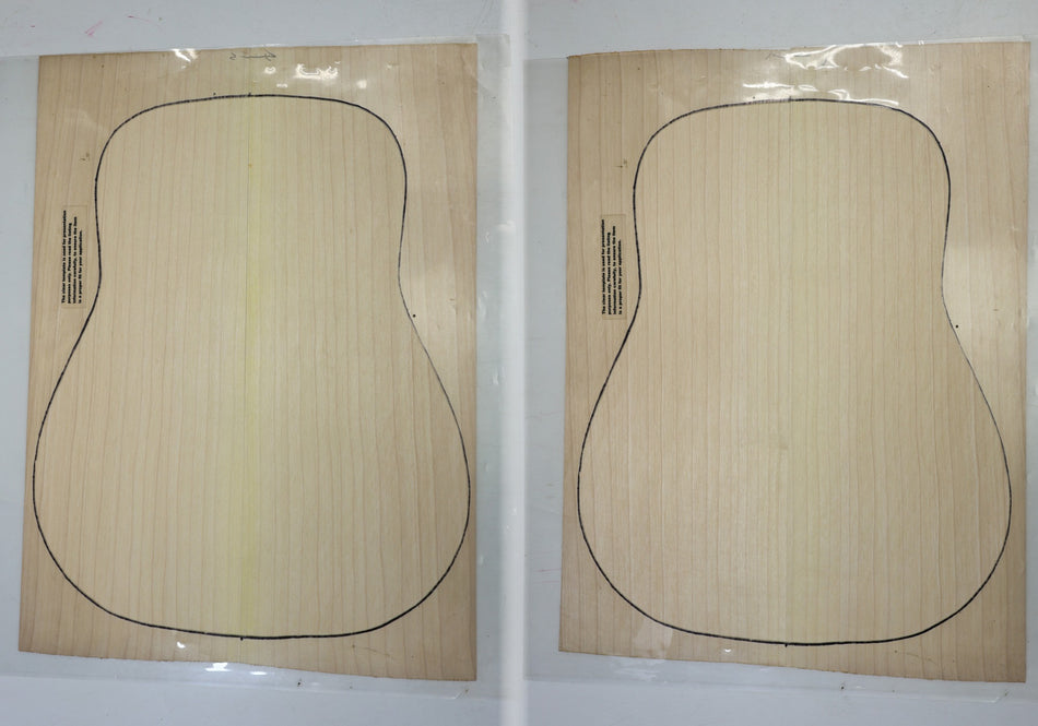 2 Matched Maple Guitar sets, 0.15" thick - Stock# 6-4451