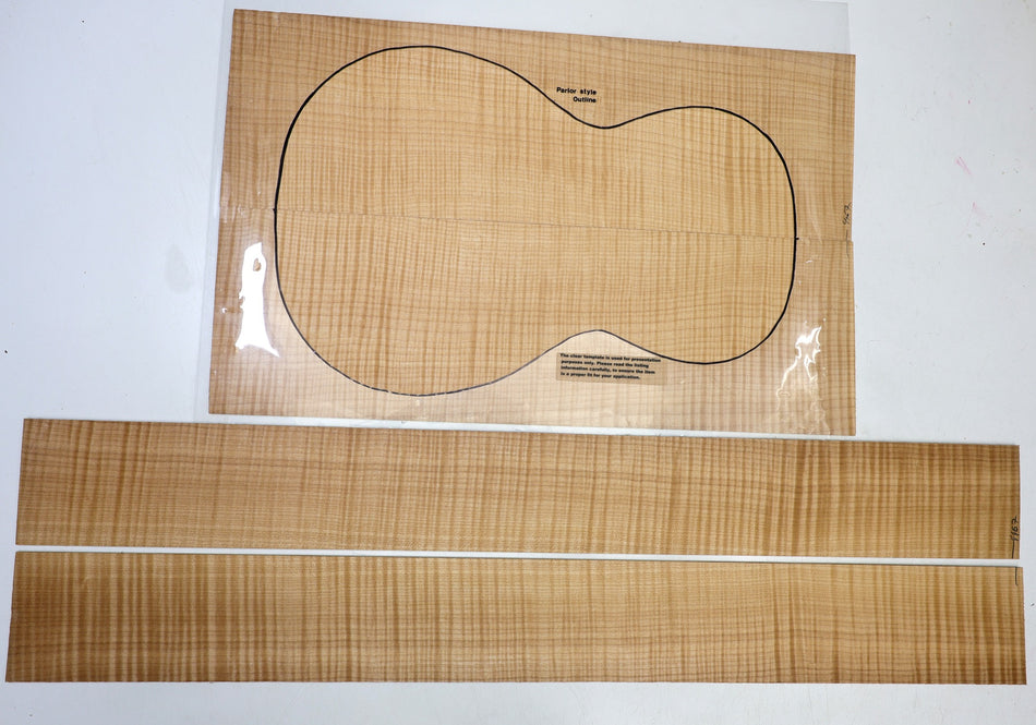 Maple Flame Parlor back & side set (HIGH FIGURE) - Stock# 6-4467