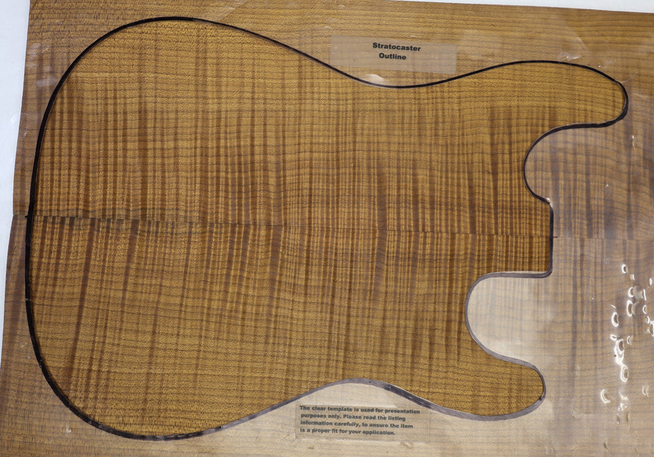 Torrefied Maple Flame Guitar set, 0.29" thick (GREAT FIGURE +3★) - Stock# 6-4485