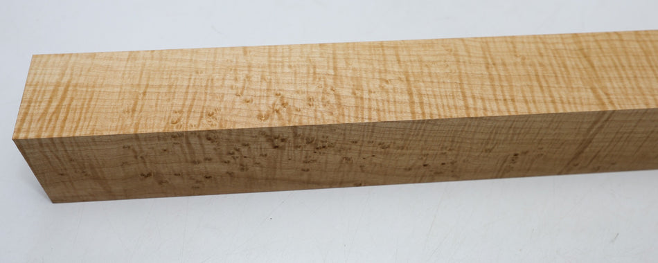 Maple Flame Square Spindle 2.55" x 2.55" x 20.6" (GREAT FIGURE, 2nd) - Stock# 6-4502