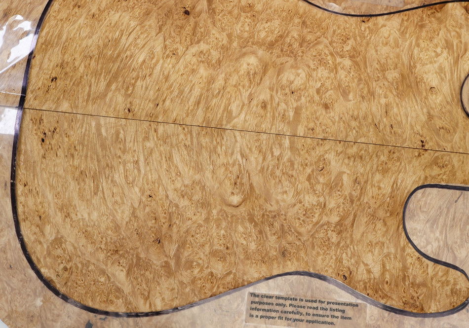 Maple Burl Guitar set, 0.28" thick (PREMIUM FIGURE) - Stock# 6-4503