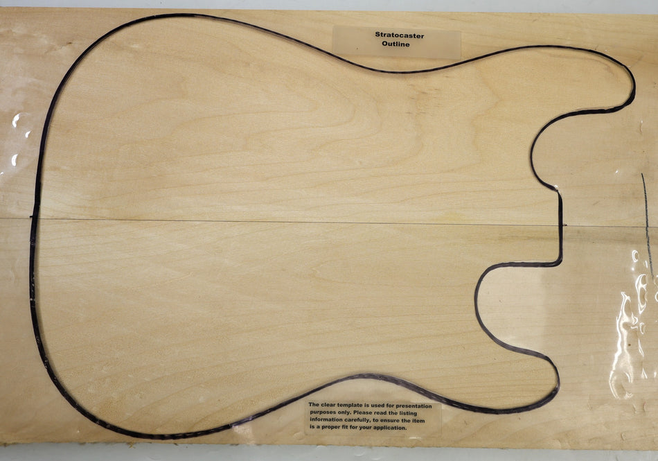 Basswood body blank, unglued 2pc, 1.8" thick (Standard, Light) - Stock# 6-4512
