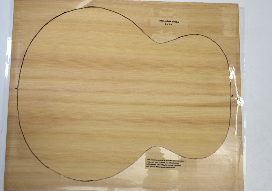 Red Cedar Jumbo Guitar Set, 0.14" thick (Professional) - Stock# 6-4531