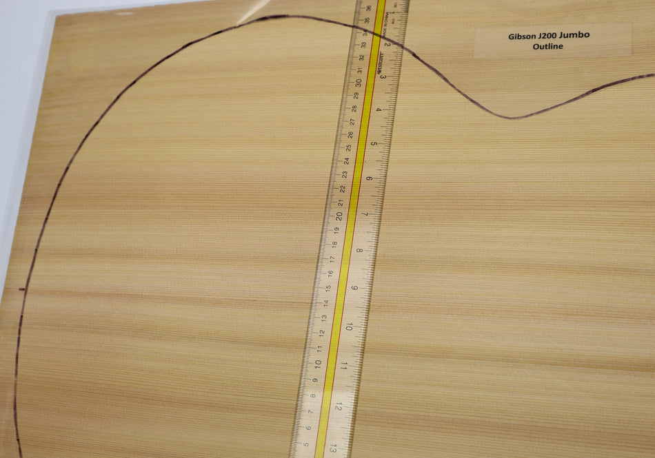 Red Cedar Jumbo Guitar Set, 0.14" thick (Professional) - Stock# 6-4531