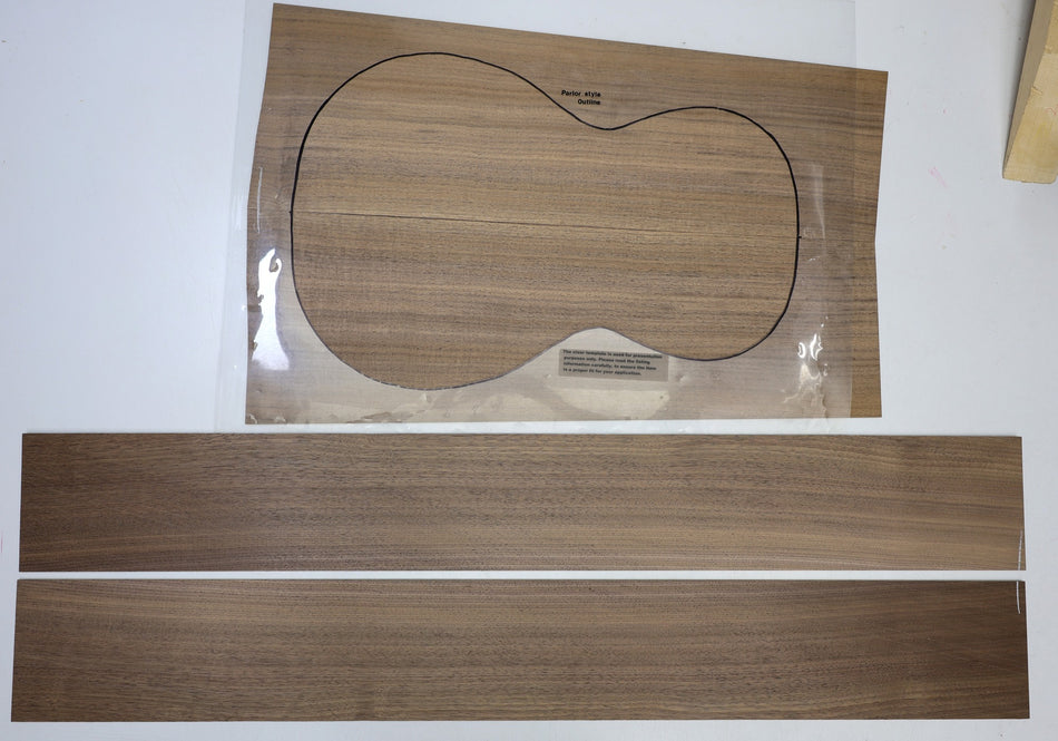 Back & Side set Walnut (Black), Parlor - Stock# 6-4533
