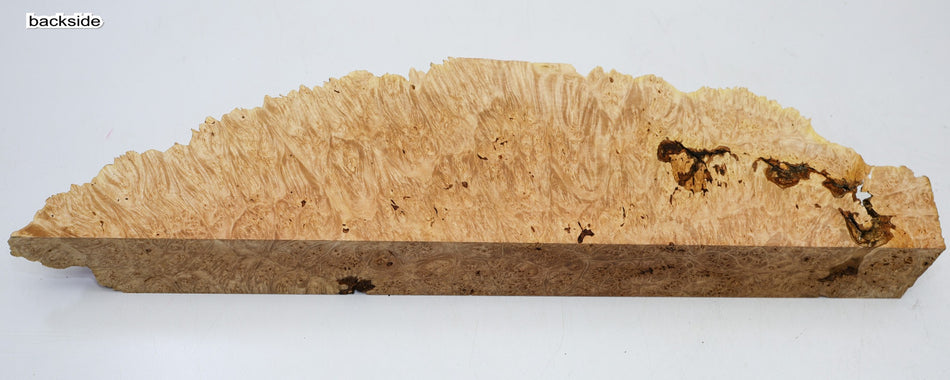 Maple Burl block 26" x 6.5" x 2.5" (HIGH FIGURE) - Stock# 6-4537