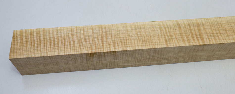 Maple Flame Neck Blank 2.65" x 2.65" x 25" (HIGH FIGURE) - Stock# 6-4540