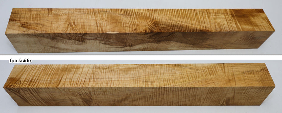 Maple Flame Spindle Square 2.85" x 2.85" x 23.5" (GREAT FIGURE, 2nd) - Stock# 6-4543