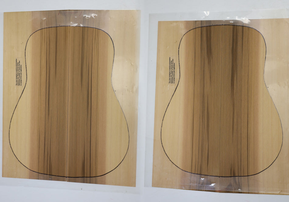 Red Cedar Dreadnought, 2 Guitar Sets 0.155" thick (+Factory) - Stock# 6-4555