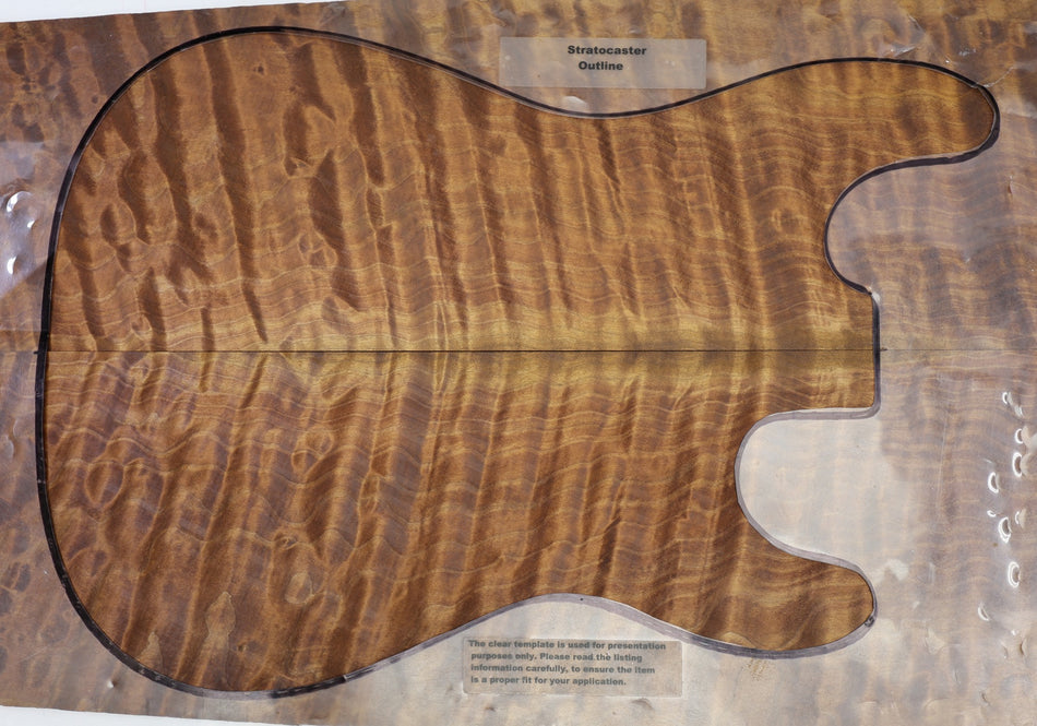 Torrefied Maple Quilt Guitar set, 0.25" thick (+GREAT FIGURE +3★) - Stock# 6-4561