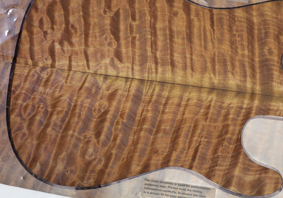 Torrefied Maple Quilt Guitar set, 0.25" thick (+GREAT FIGURE +3★) - Stock# 6-4561
