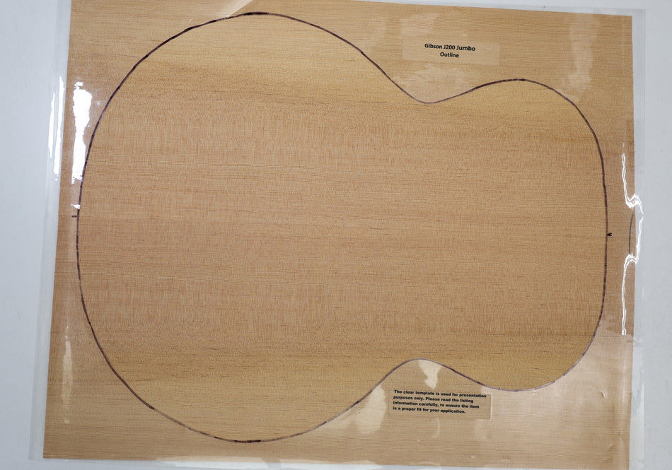 Douglas-Fir Jumbo Guitar Set, 0.15" thick (Standard 3★) - Stock# 6-4573