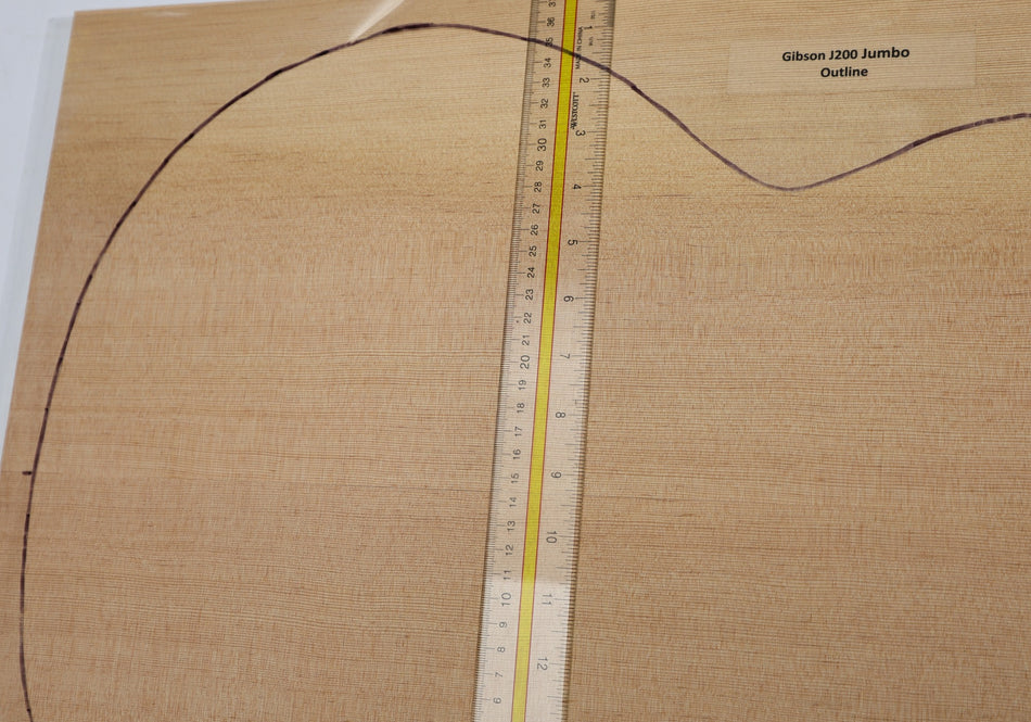 Douglas-Fir Jumbo Guitar Set, 0.15" thick (Standard 3★) - Stock# 6-4573