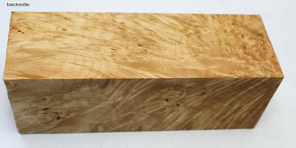 Maple Burl Spindle Square 3.1" x 9" long (HIGH FIGURE) - Stock# 6-4581
