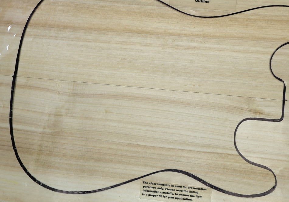 Tulip Poplar body blank, unglued 2pc, 1.7" thick - Stock# 6-4588