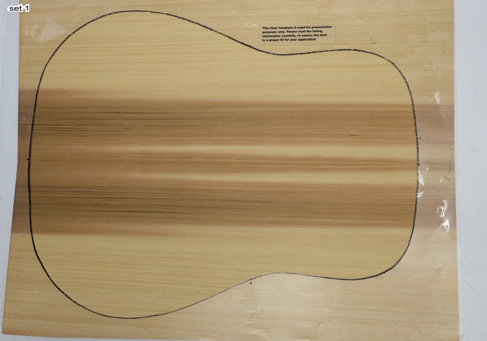 Red Cedar Dreadnought, 2 Guitar Sets 0.16" thick (+Factory) - Stock# 6-4595