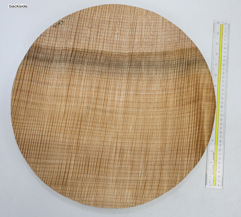 Maple Flame Round 16.5" diameter x 2.3" (PREMIUM FIGURE) - Stock# 6-4597