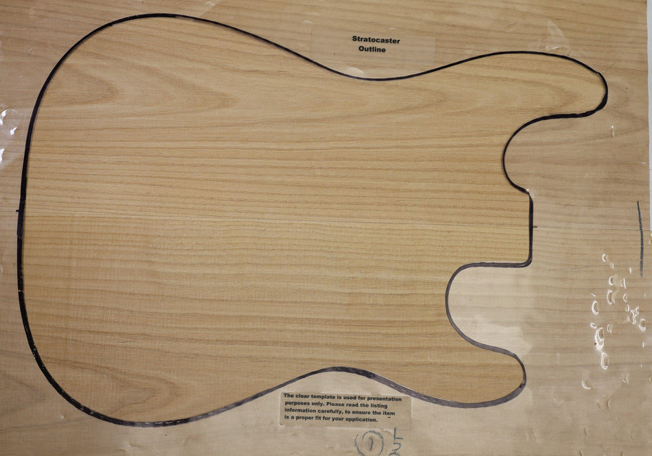 Alder body blank, unglued 2pc, 1.85" thick (HIGH GRADE 4★) - Stock# 6-4605