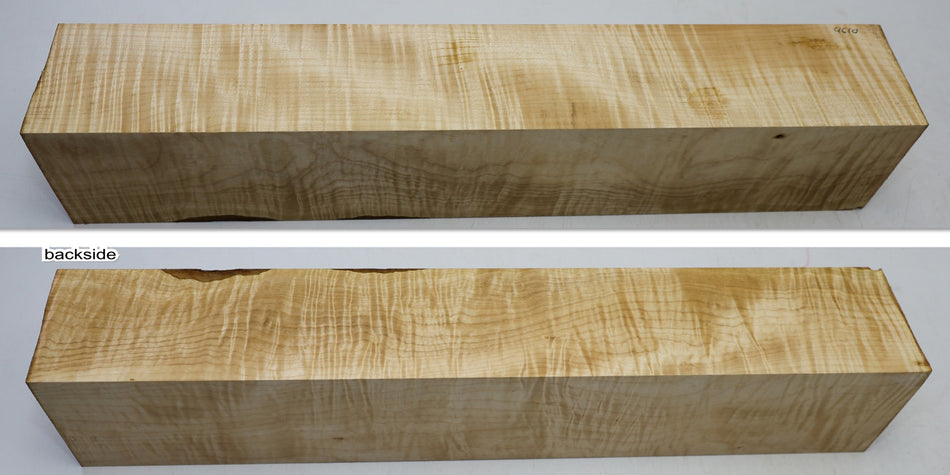 Maple Flame Spindle Square 3.8" x 22.8" (Great Figure) - Stock# 6-4610