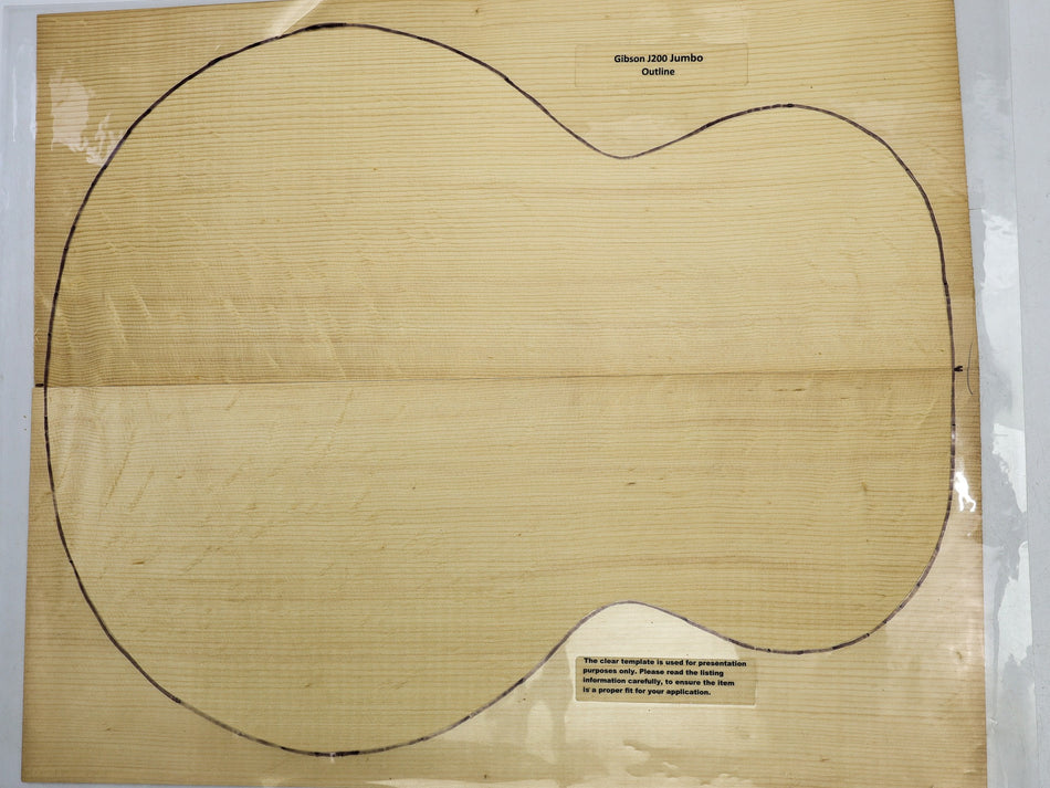Engelmann Spruce Jumbo Guitar Set, 0.16" thick (Bearclaw 2A) - Stock# 6-4626
