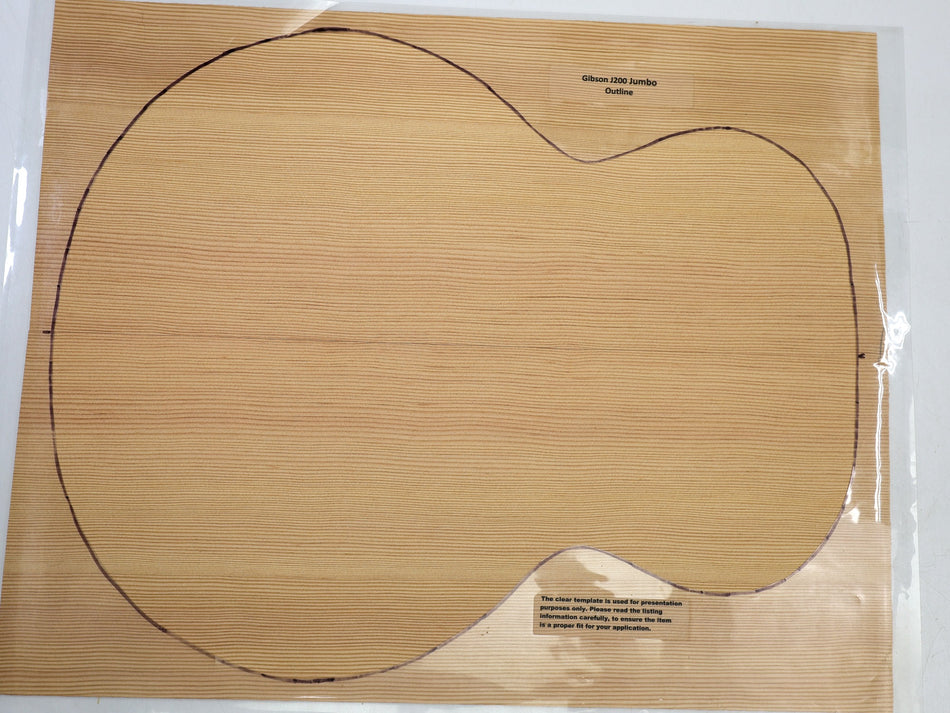 Douglas-Fir Jumbo Guitar Set, 0.16" thick (+Professional) - Stock# 6-4627