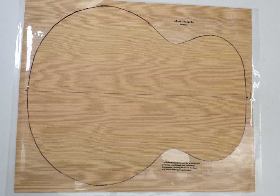 Douglas-Fir Jumbo Guitar Set, 0.16" thick (+Professional) - Stock# 6-4642