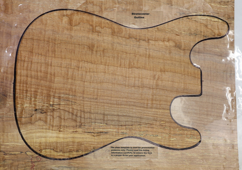Maple Flame Guitar Top, One piece 0.38" thick - Stock# 6-4653