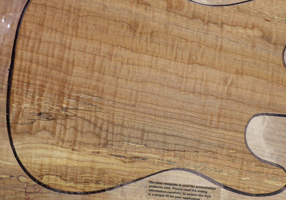 Maple Flame Guitar Top, One piece 0.38" thick - Stock# 6-4653