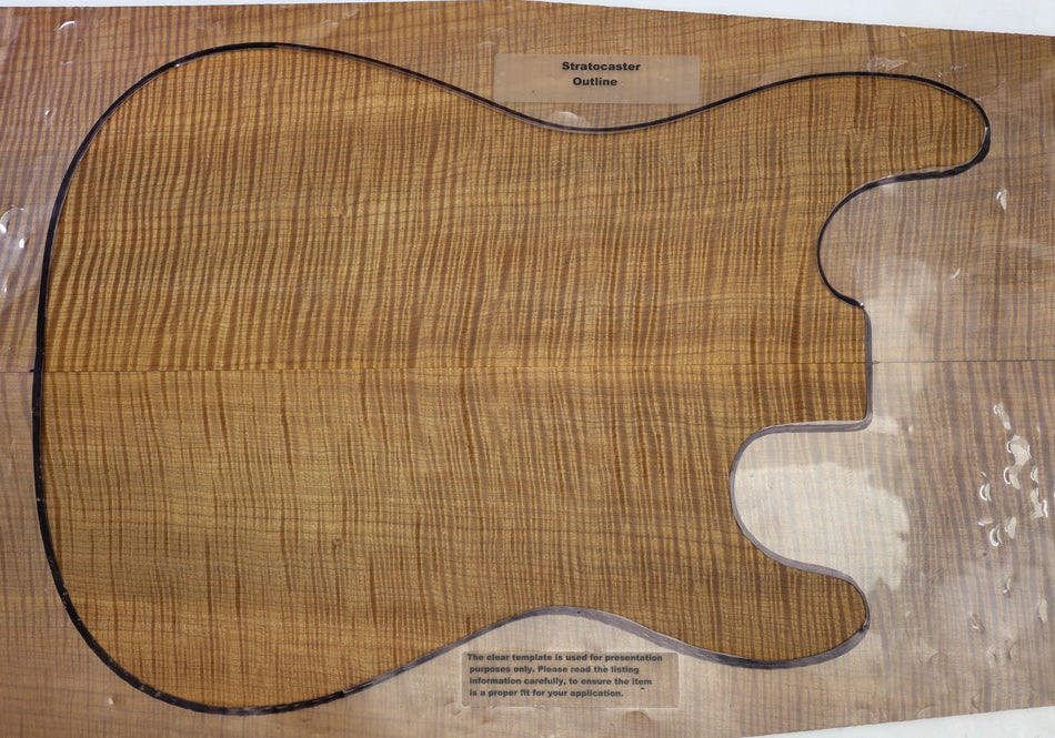 Torrefied Maple Flame Guitar set, 0.26" thick (PREMIUM FIGURE 5★) - Stock# 6-4679