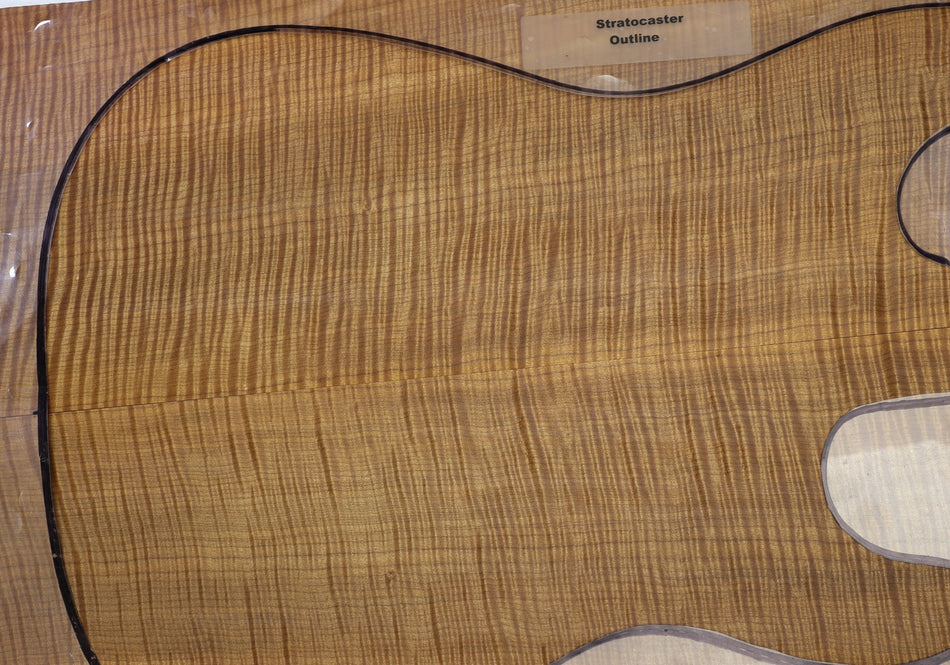Torrefied Maple Flame Guitar set, 0.26" thick (PREMIUM FIGURE 5★) - Stock# 6-4679