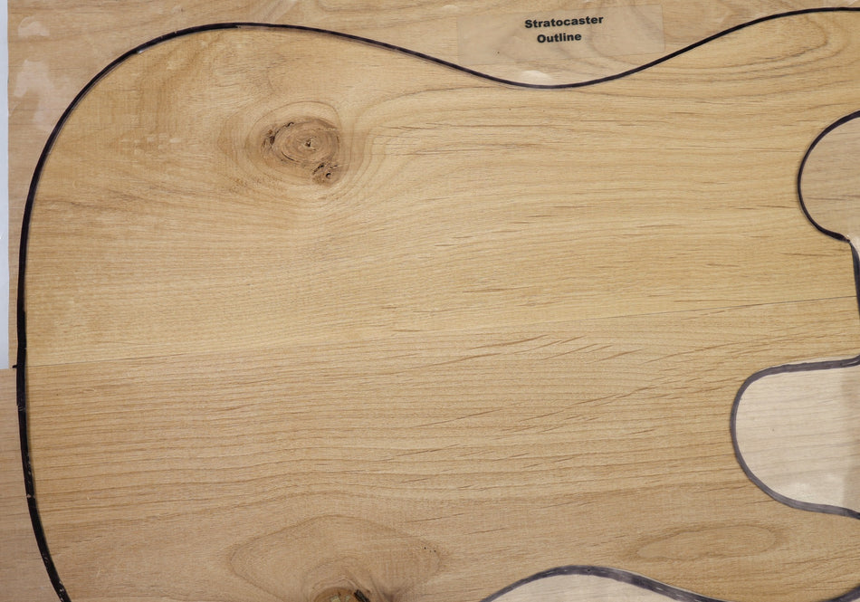 Alder body blank, unglued 2pc, 1.85" thick (2nd) - Stock# 6-4690